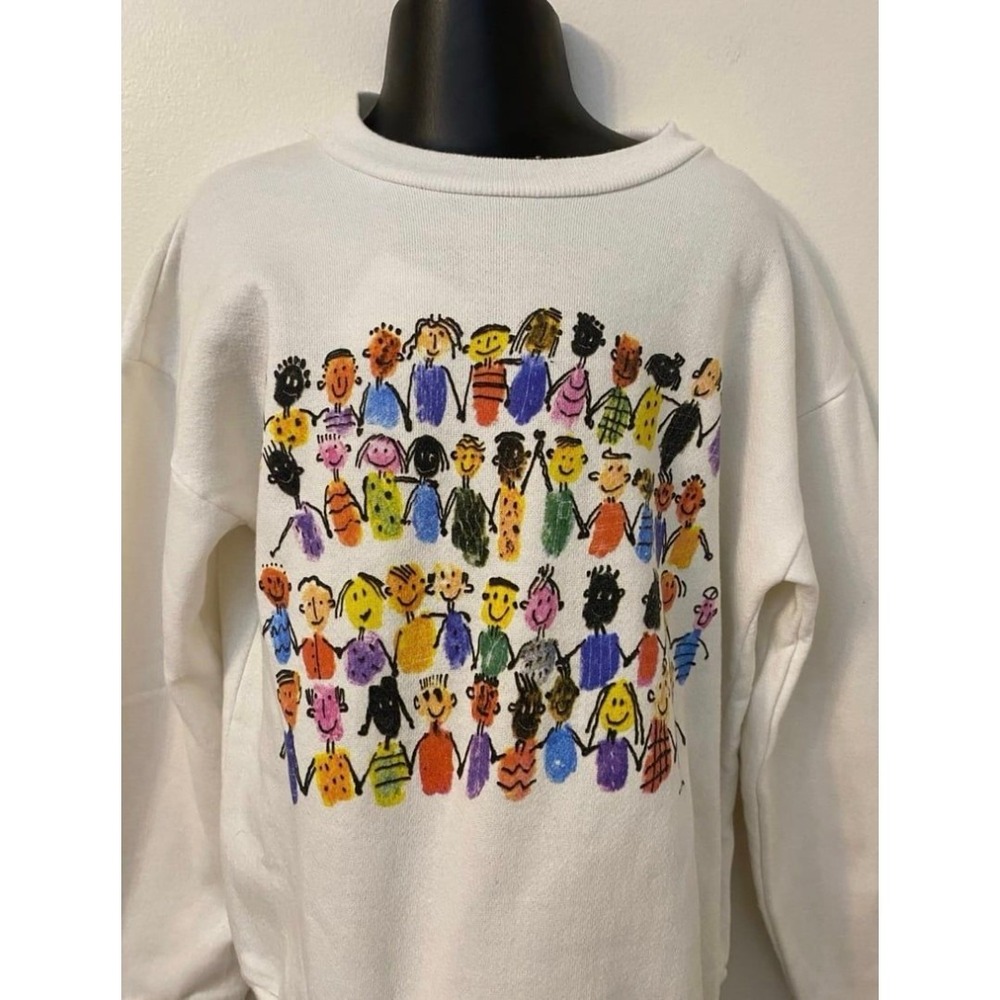 Vintage 1990s It Takes All Kinds‎ of People Graphic Crewneck Sweatshirt